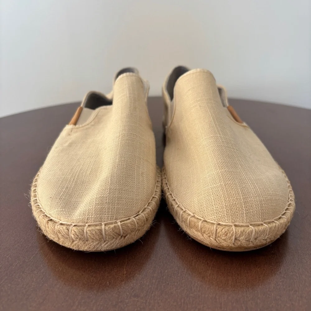 Olukai Women’s Kaula Pa' A Kapa Linen Espadrille Slip-On Shoe in Cream, Size 11